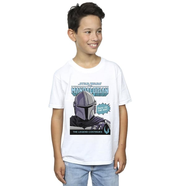 Star Wars The Mandalorian Boys Mando Comic Cover T-Shirt
