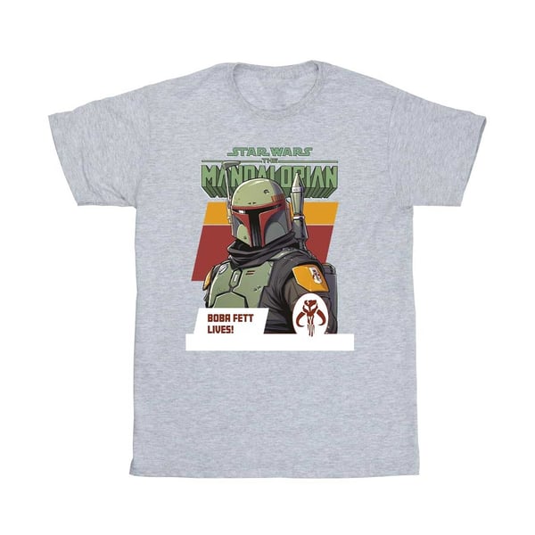 Star Wars Boys The Mandalorian Boba Fett Lives T-Shirt