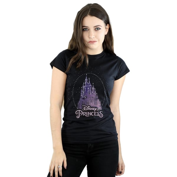 Disney Womens/Ladies Princess Christmas Castle Cotton T-Shirt
