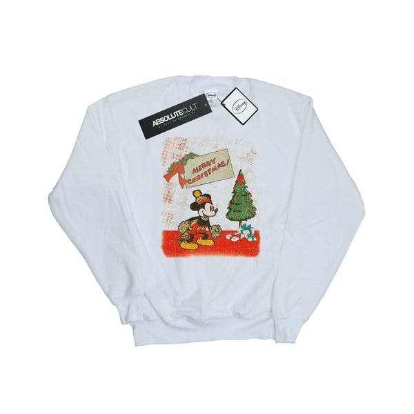 Disney Miesten Mikki Hiiri Vintage Joulu Collegepaita