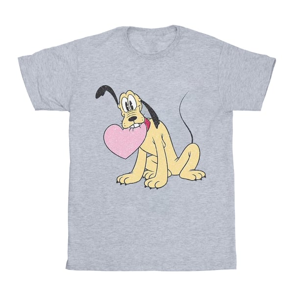 Disney Womens/Ladies Pluto Love Heart Cotton Boyfriend T-Shirt