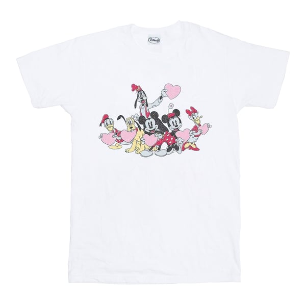 Disney Womens/Ladies Mickey Mouse Love Friends Cotton Boyfriend T-Shirt