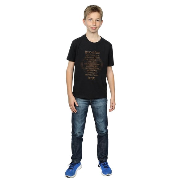 AC/DC Boys Rock Or Bust Lyrics T-Shirt
