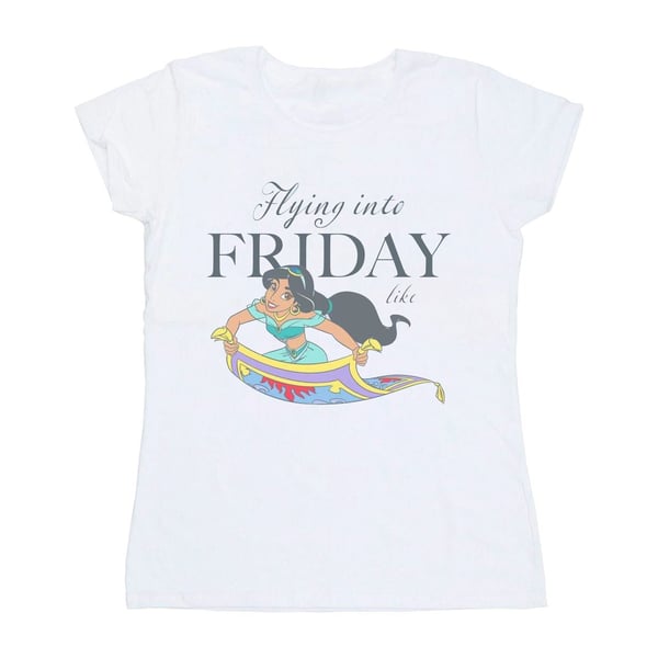 Disney Womens/Ladies Princess Jasmine Flying Into Friday Like Cotton T-Shirt