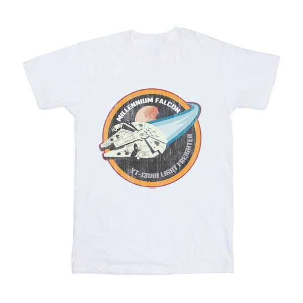 Star Wars Girls Millennium Falcon Badge Cotton T-Shirt