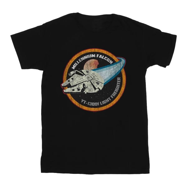 Star Wars Girls Millennium Falcon Badge Cotton T-Shirt