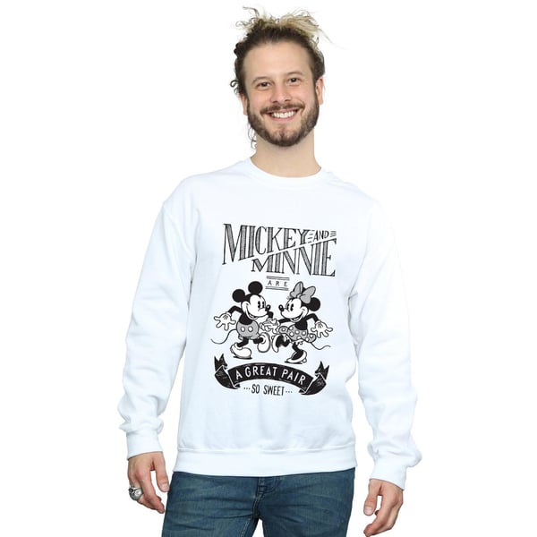 Disney Mens Mickey And Minnie Mouse Great Pair Sweatshirt