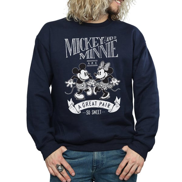 Disney Mens Mickey And Minnie Mouse Great Pair Sweatshirt
