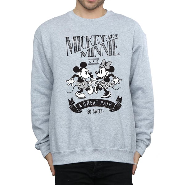 Disney Mens Mickey And Minnie Mouse Great Pair Sweatshirt