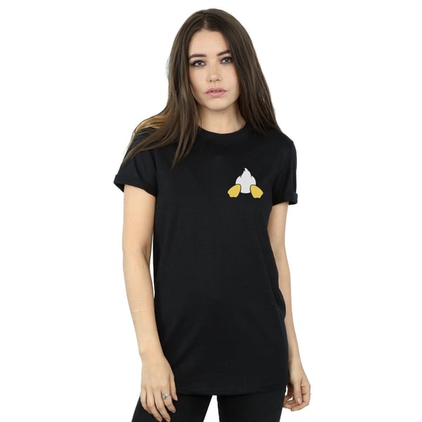 Disney Womens/Ladies Donald Duck Backside Breast Print Cotton Boyfriend T-Shirt