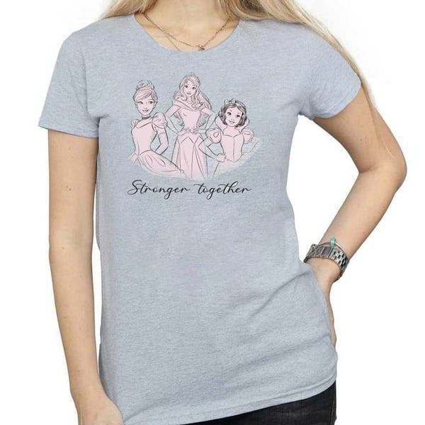 Disney Womens/Ladies Princesses Stronger Together Cotton T-Shirt