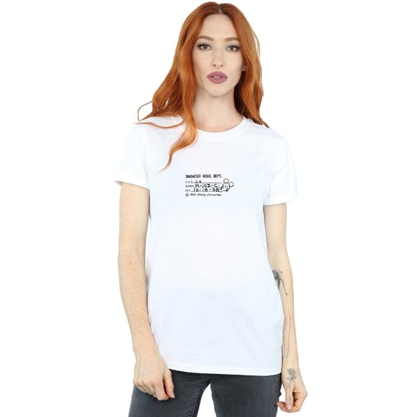 Disney Womens/Ladies Mickey Mouse Character Model Dept. Cotton Boyfriend T-Shirt