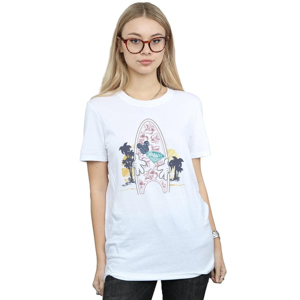 Disney Womens/Ladies Mickey Mouse Surf Fever Cotton Boyfriend T-Shirt
