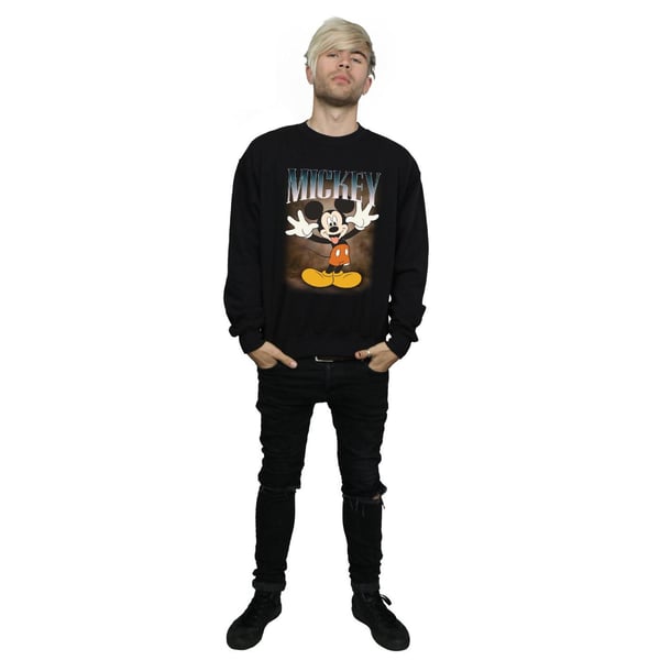 Disney Mens Mickey Mouse Tongue Montage Sweatshirt