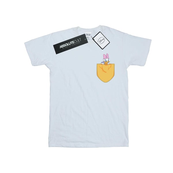 Disney Womens/Ladies Daisy Duck Faux Pocket Cotton Boyfriend T-Shirt