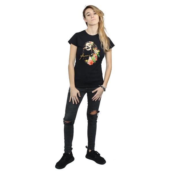 Janis Joplin Womens/Ladies Floral Pattern Cotton T-Shirt