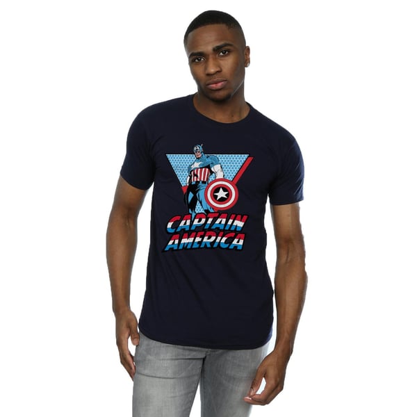 Marvel Mens Captain America Triangle T-Shirt