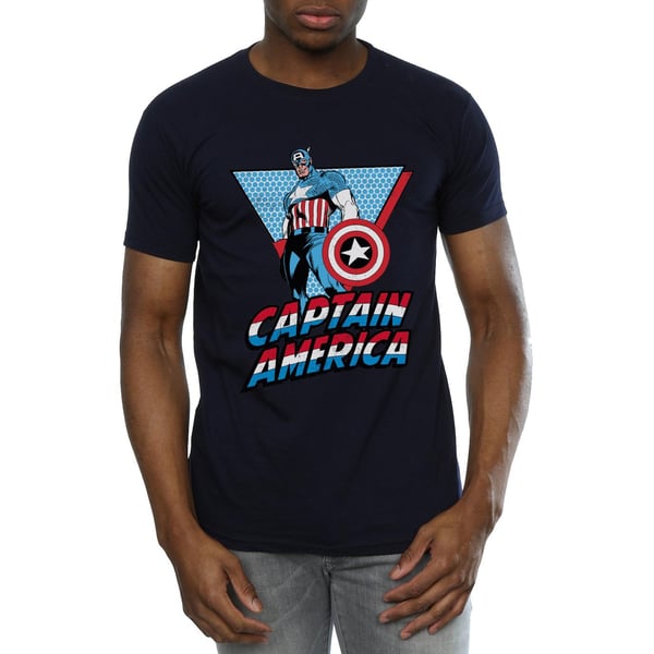 Marvel Mens Captain America Triangle T-Shirt