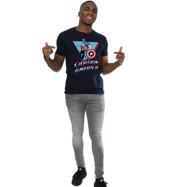 Marvel Mens Captain America Triangle T-Shirt