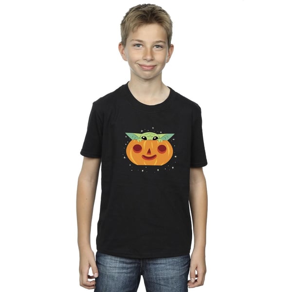 Star Wars Boys The Mandalorian Grogu Pumpkin T-Shirt