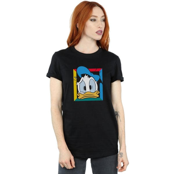Disney Womens/Ladies Donald Duck Panicked Cotton Boyfriend T-Shirt