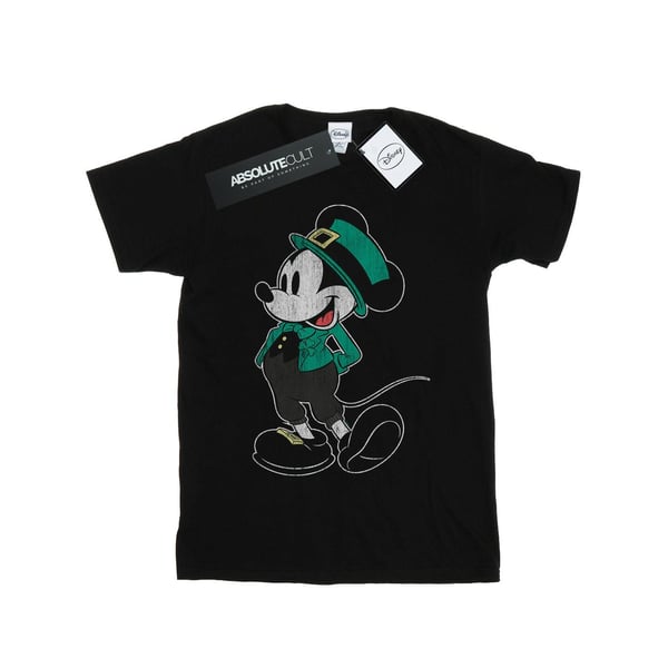 Disney Womens/Ladies Mickey Mouse St Patrick Costume Cotton Boyfriend T-Shirt