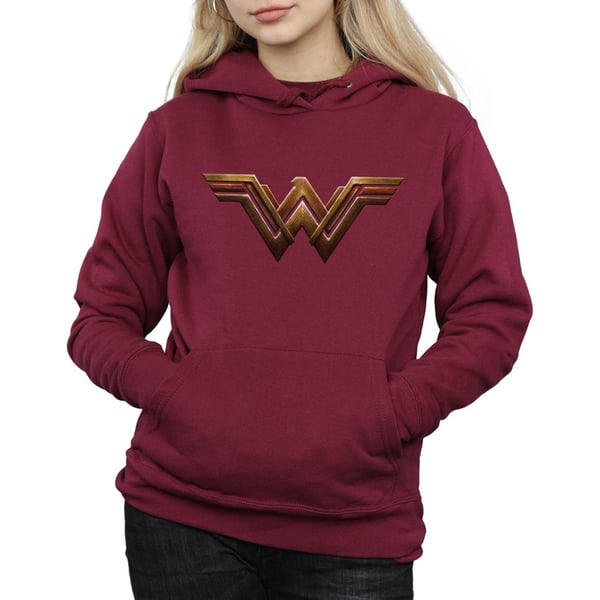DC Comics Womens/Ladies Justice League Movie Wonder Woman Emblem Hoodie