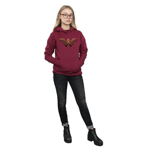 DC Comics Womens/Ladies Justice League Movie Wonder Woman Emblem Hoodie