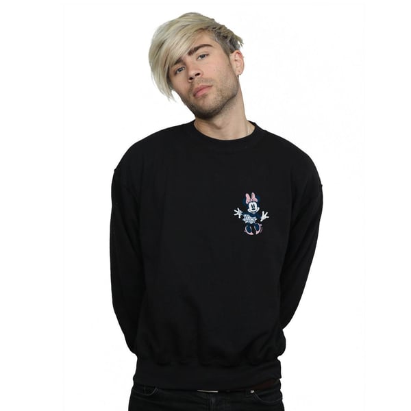 Disney Mens Minnie Mouse Dancing Chest Sweatshirt
