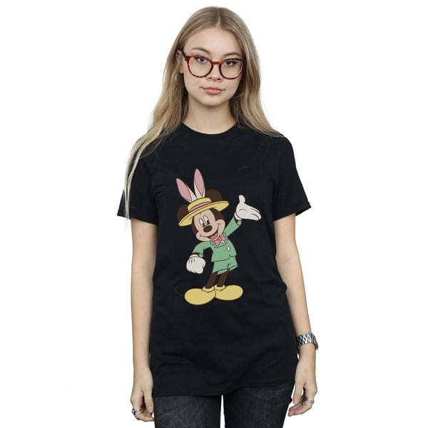 Disney Womens/Ladies Mickey Mouse Easter Bunny Cotton Boyfriend T-Shirt
