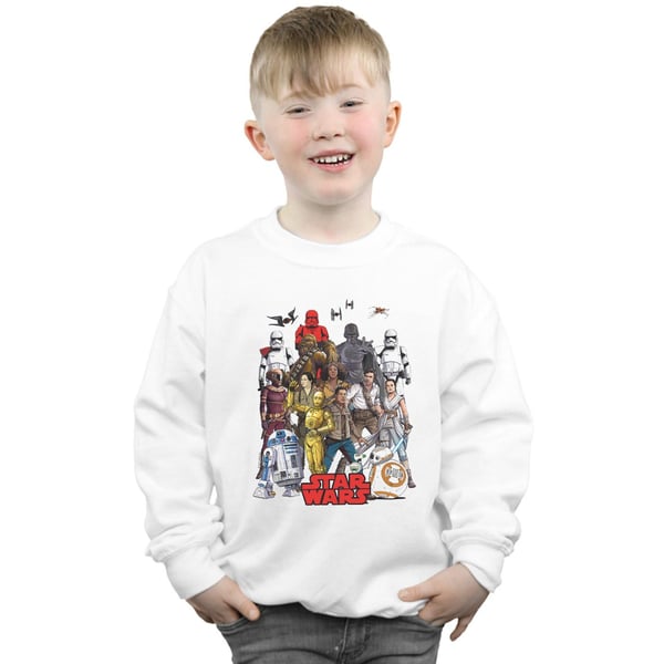 Star Wars Boys The Rise Of Skywalker Character Collage Sweatshirt
