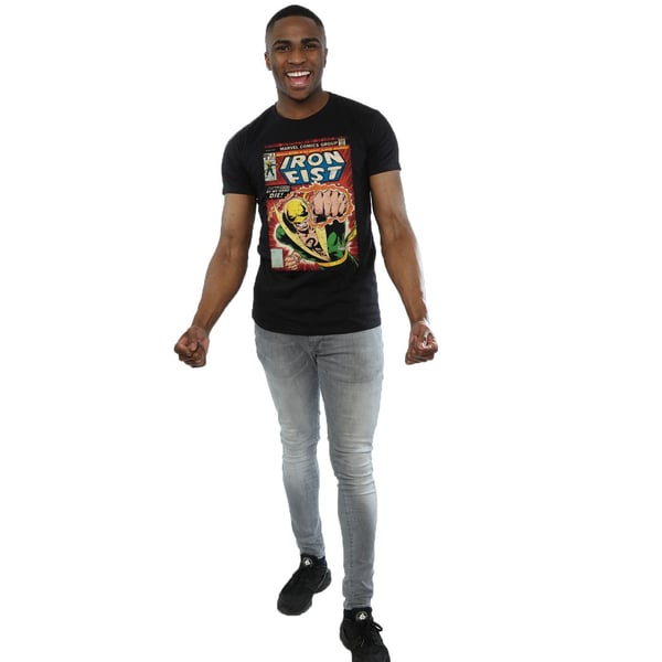 Marvel Mens Iron Fist Cover T-Shirt
