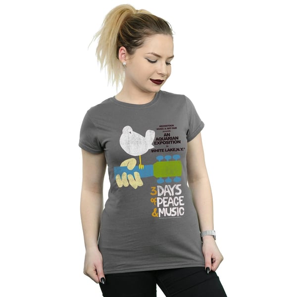 Woodstock Womens/Ladies Festival Poster Cotton T-Shirt