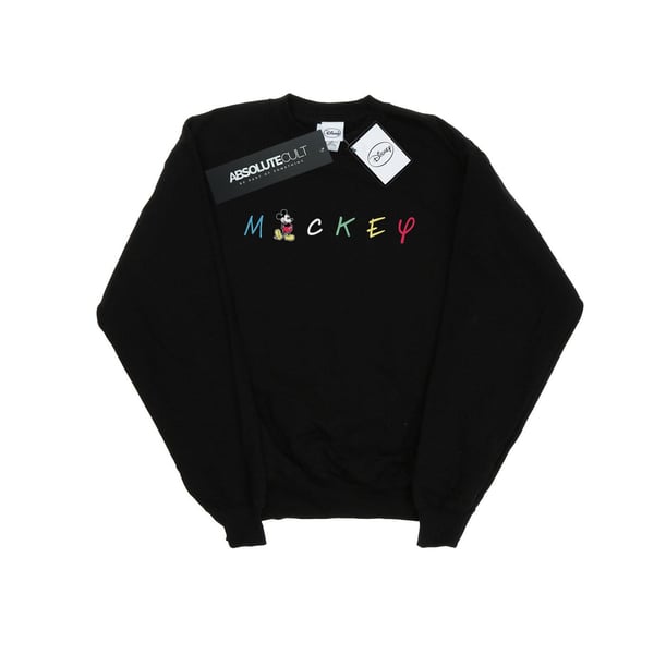 Disney Mens Mickey Mouse Wording Logo Sweatshirt