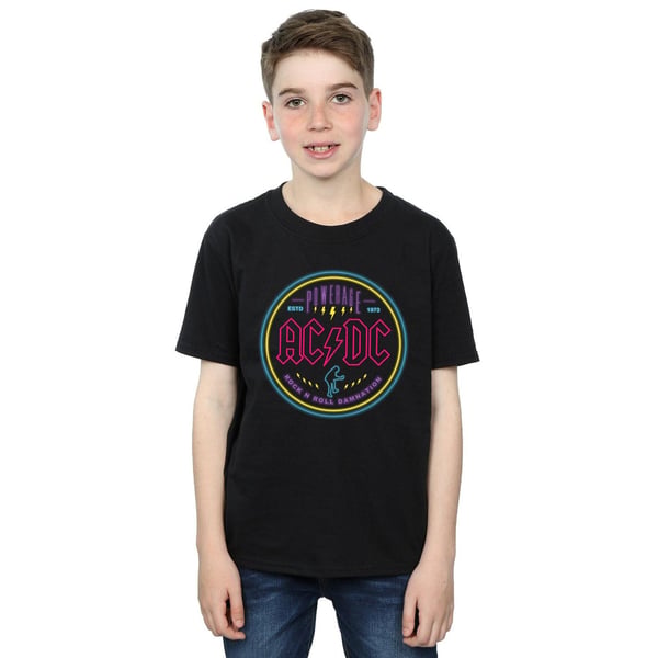 AC/DC Boys Circle Neon T-paita