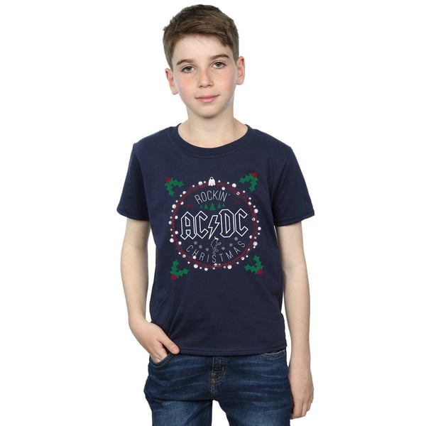 AC/DC Boys Christmas Circle T-Shirt