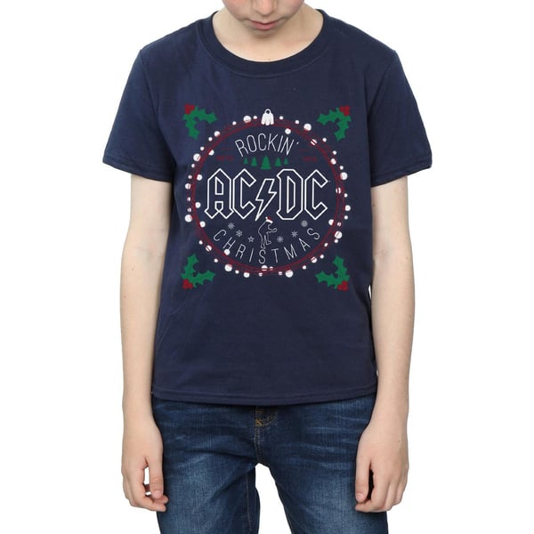 AC/DC Boys Christmas Circle T-Shirt