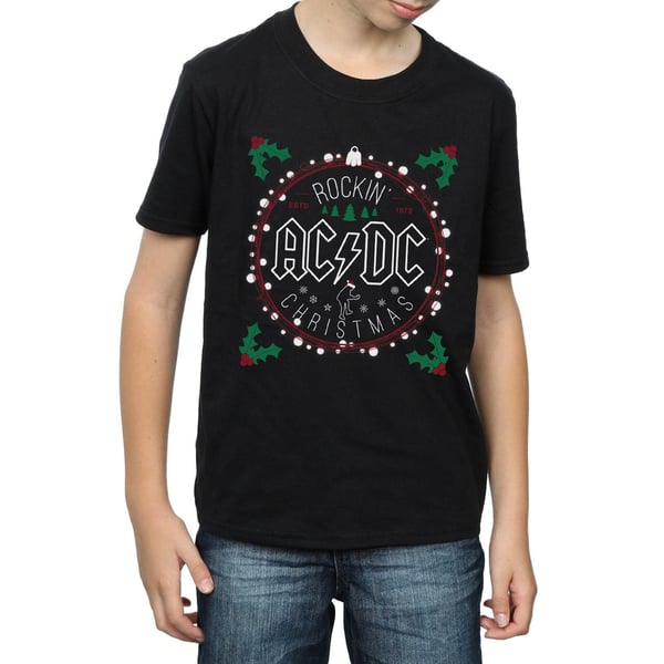 AC/DC Boys Christmas Circle T-Shirt