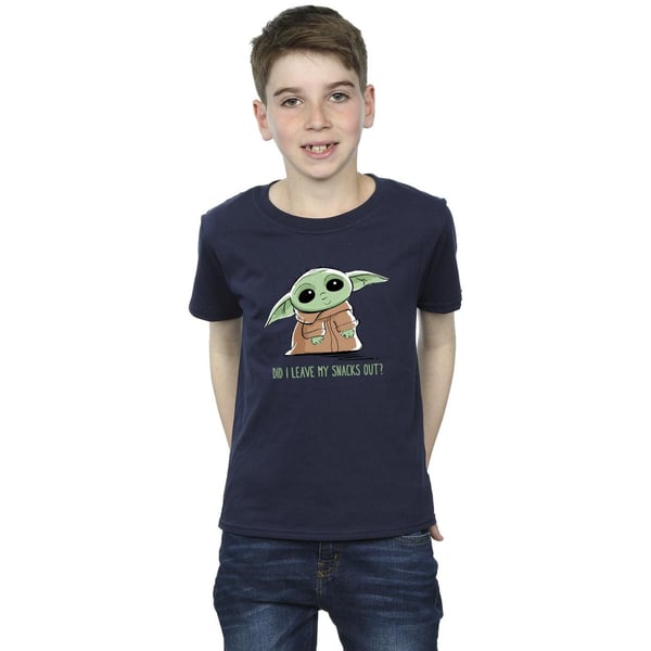 Star Wars Boys The Mandalorian Grogu Snacks Meme T-Shirt