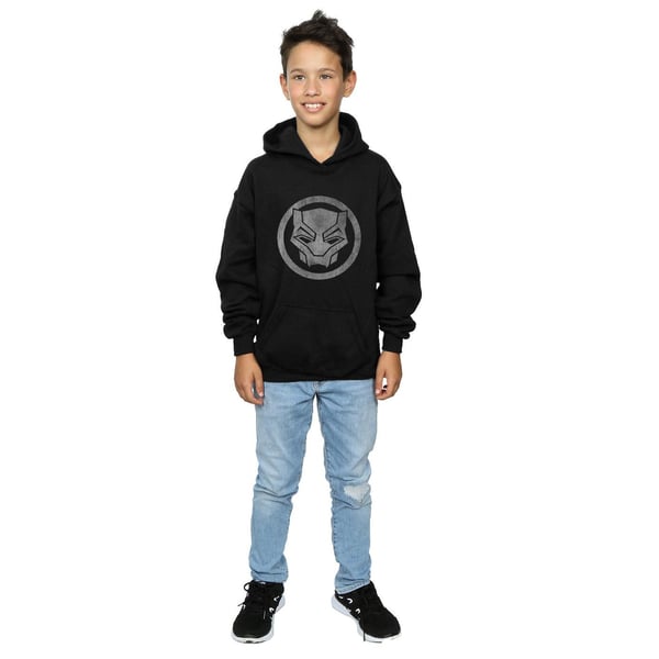 Marvel Boys Black Panther Distressed Icon Hoodie