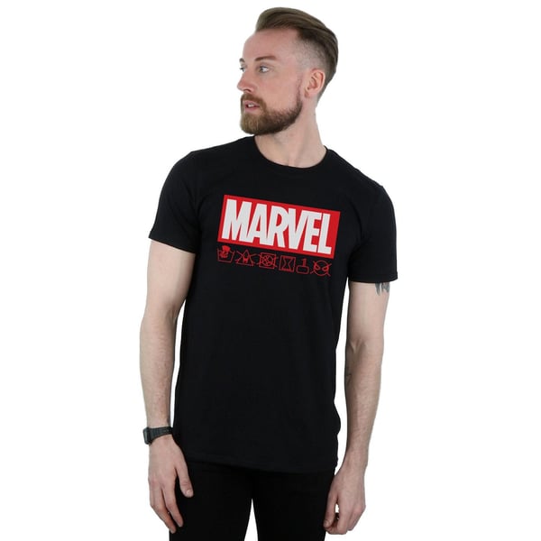 Marvel Miesten Logo Pesuohje T-paita