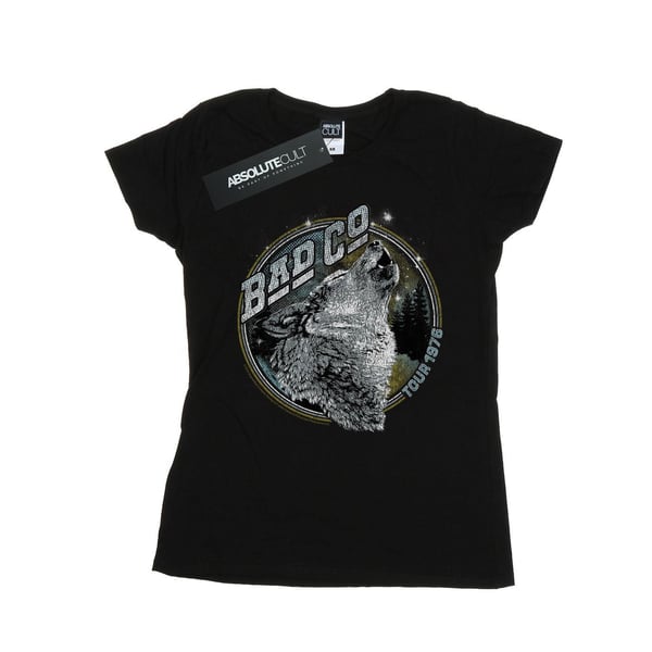 Bad Company Naisten Wolf Tour 1976 puuvillainen T-paita