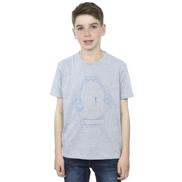 Star Wars Pojkar The Mandalorian Outline Helm Diamant T-shirt