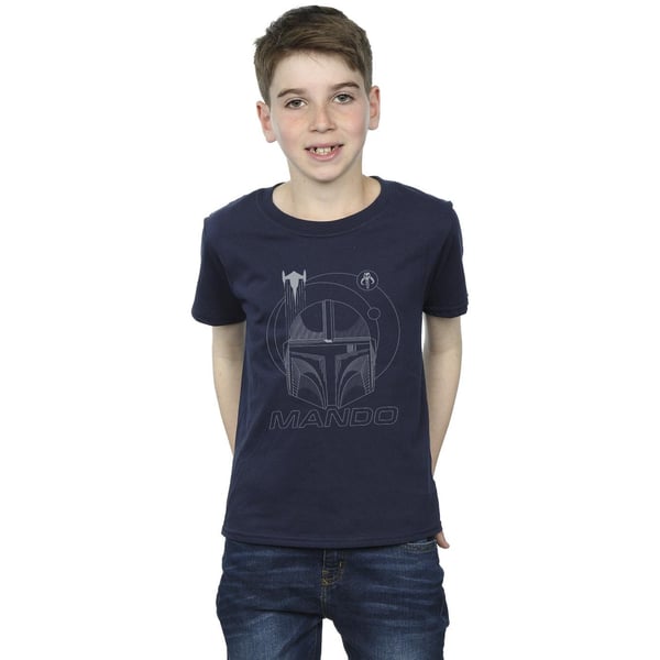 Star Wars Boys The Mandalorian Rings Helmet T-Shirt