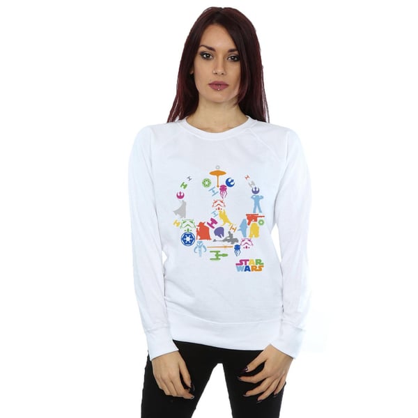 Star Wars Womens/Ladies Silhouette Collage Sweatshirt