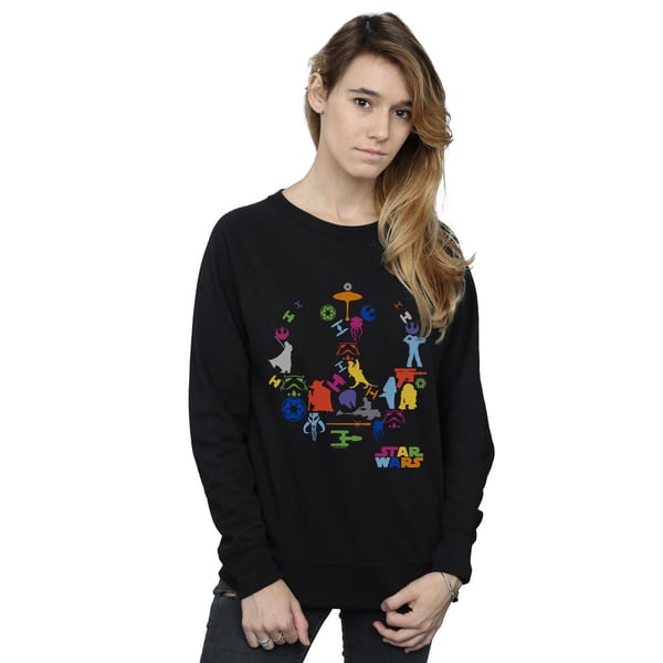 Star Wars Womens/Ladies Silhouette Collage Sweatshirt