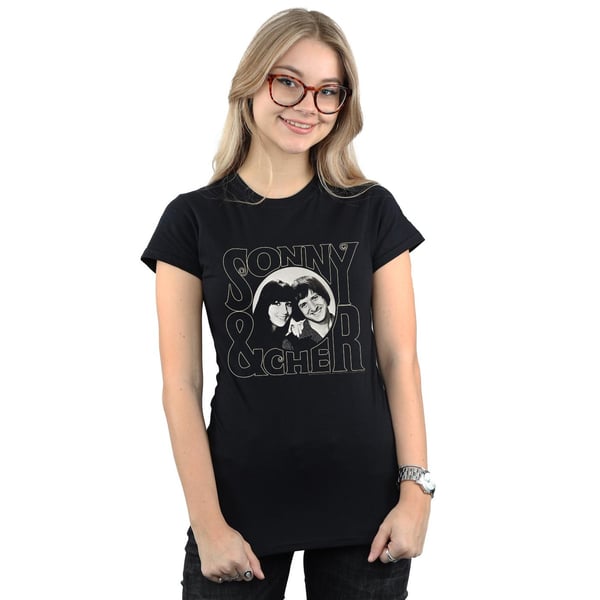 Sonny & Cher Womens/Ladies Circle Photo Cotton T-Shirt