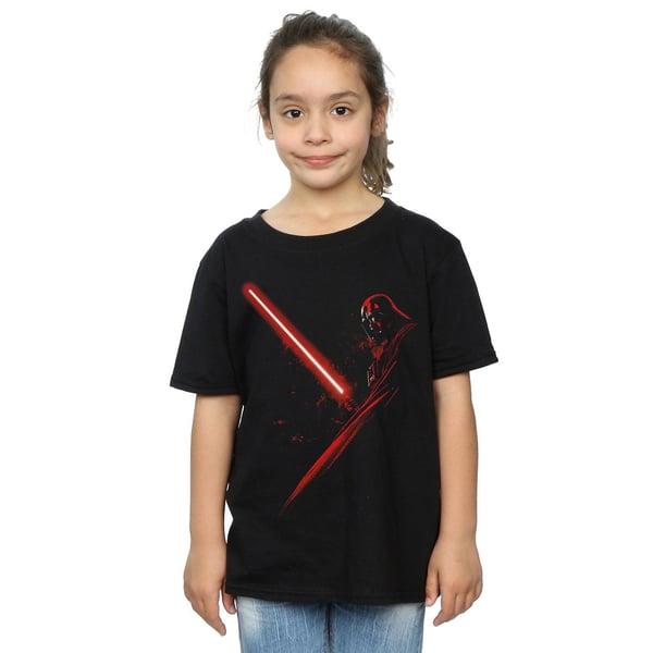 Star Wars Girls Darth Vader Lightsaber Cotton T-Shirt