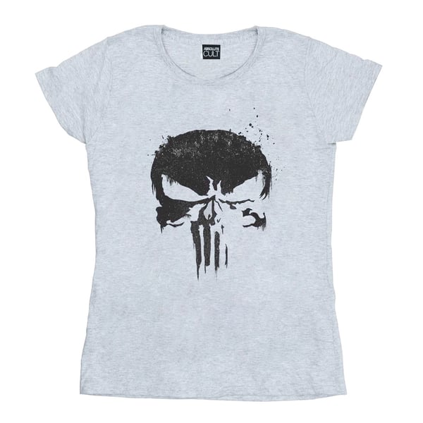 Marvel Womens/Ladies The Punisher TV Skull Logo Cotton T-Shirt