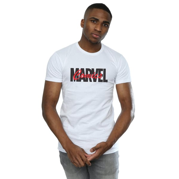 Marvel Miesten Punainen Fontti Logo T-paita